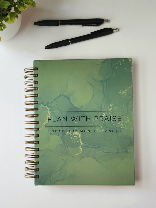 Undated 12-Month Planner - Green