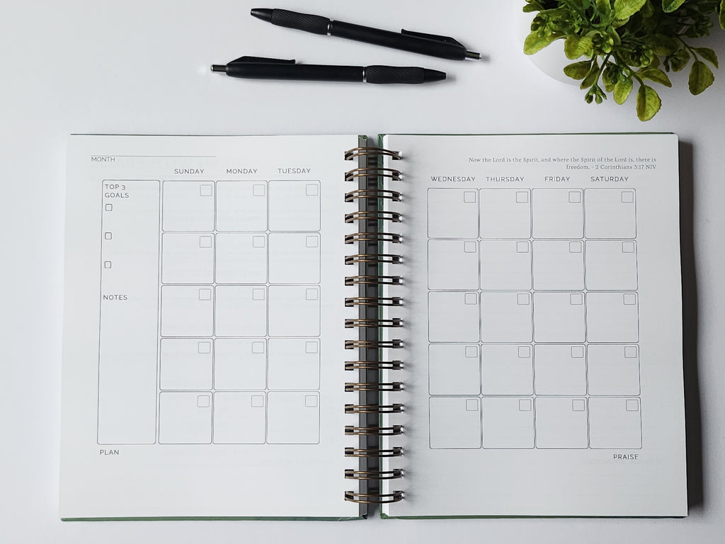 Undated 12-Month Planner - Black